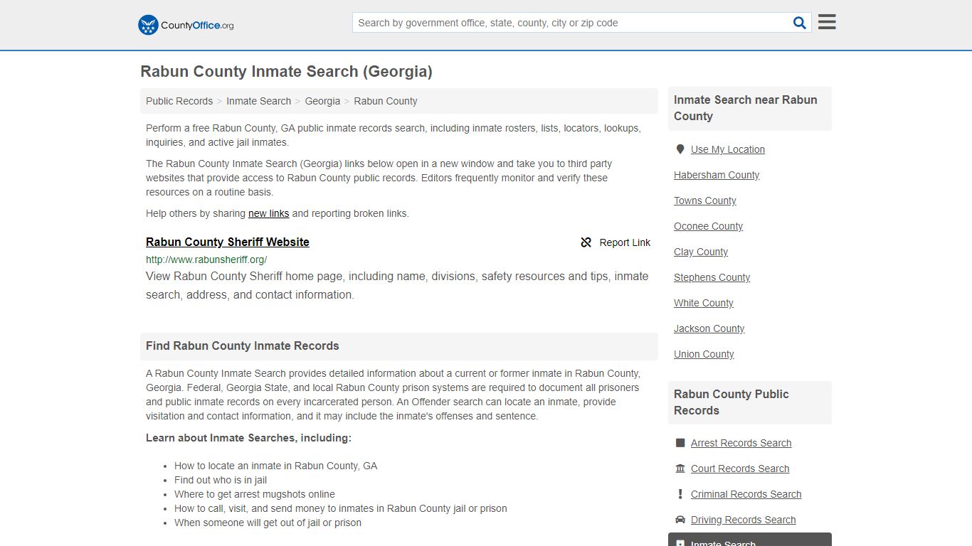 Inmate Search - Rabun County, GA (Inmate Rosters & Locators)